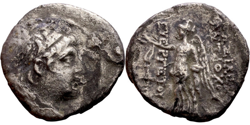 Antiochos VII (Seleukid King: 138-129 BC). Drachma featuring Nike