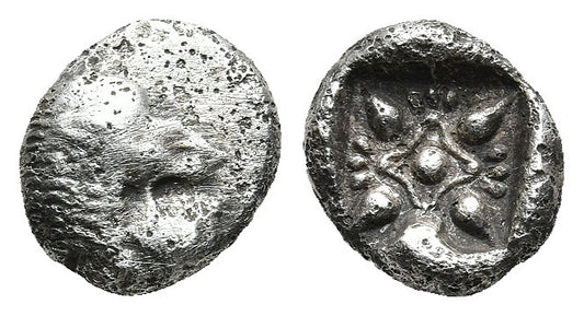 Ancient Greek Silver IONIA. Miletos. (6th-5th centuries BC). AR Diobol