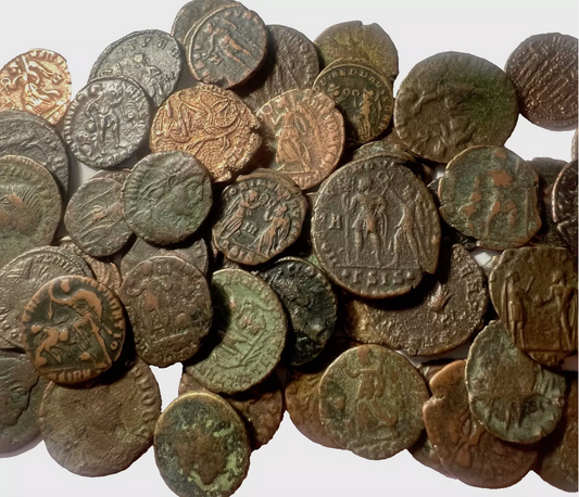 Genuine Cleaned Ancient Roman Bronze Coins (Fine - Very Fine)