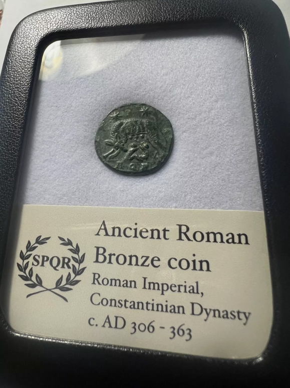 Genuine Ancient Roman Coin In Display Case - Urbs Roma