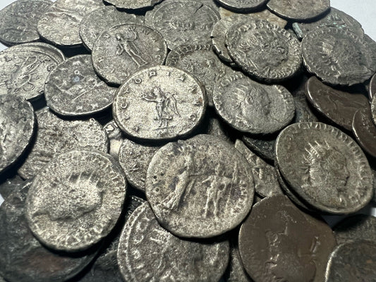 Genuine Uncleaned Ancient Roman Silver/Billion Antoniniani Coins