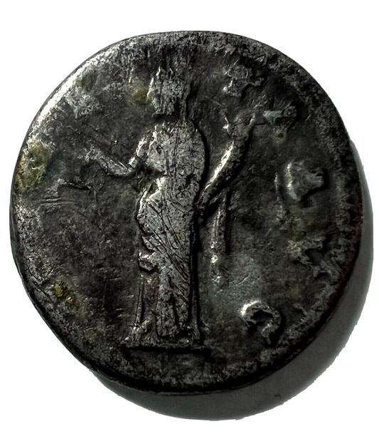 Ancient Roman Silver Coin Denarius Restored (Hadrian) + Pouch!