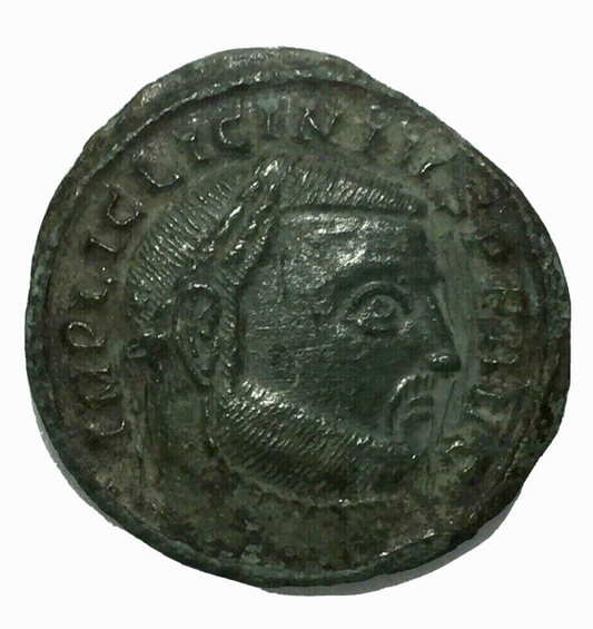 Restored Ancient Roman Bronze Coin of Licinius I