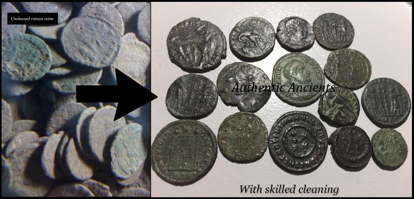 Genuine Uncleaned Ancient Roman Coins (SILVER COINS INCLUDED)