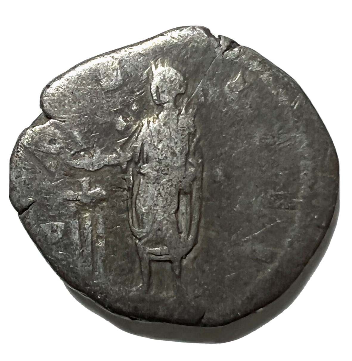 Ancient Roman Silver Denarius Antoninus Pius + Pouch