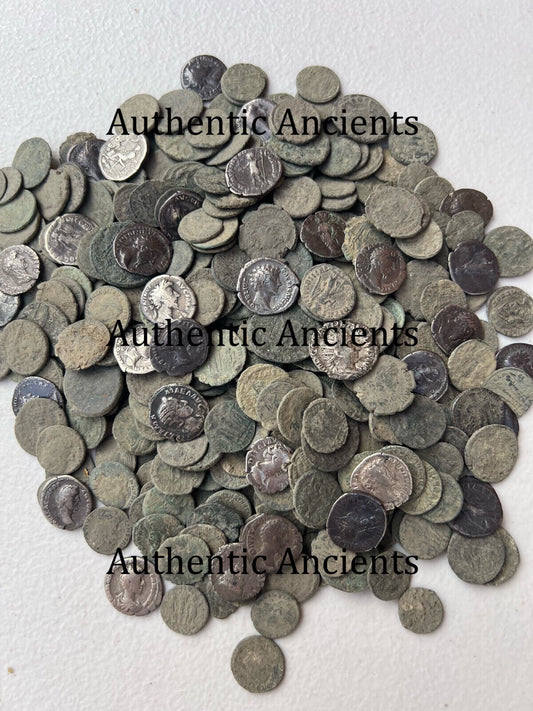 Genuine Uncleaned Ancient Roman Coins (SILVER COINS INCLUDED)